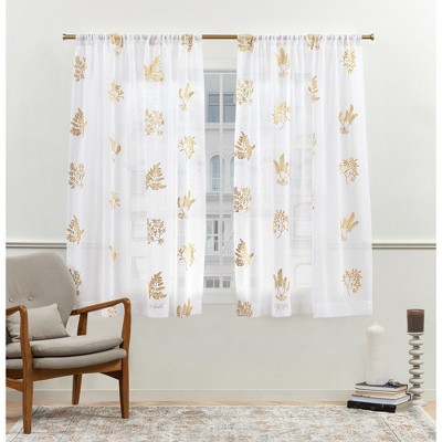 Nicole Miller New York Mabel Sheer Rod Pocket Curtain Panels