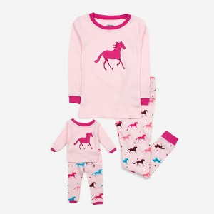 Leveret Girl and Doll Matching Cotton Pajamas - Animal Prints - 1 of 3