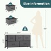DOMETOUR Drawer Dresser for Bedroom, Fabric Storage Tower Tall Chest Organizer, Storage Cabinet Unit Bins Living Room Entryway Closet-Gray - 4 of 4