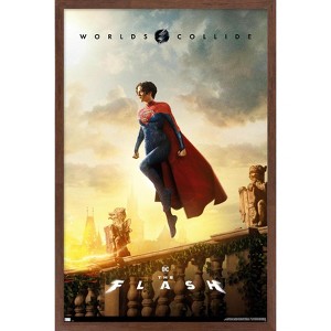 Trends International DC Comics Movie The Flash - Supergirl Flying One Sheet Framed Wall Poster Prints - 1 of 4