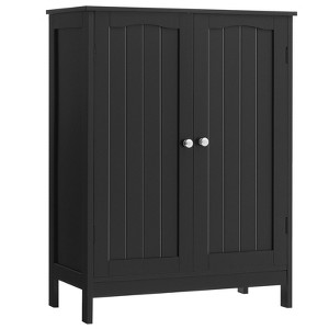 USIKEY Storage Cabinet with 2 Doors & Adjustable Shelf, Bathroom Cabinet, Armoire de Rangement for Living Room, Entryway, Home Office, Black - 1 of 4
