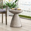 GDFStudio Inkwood Outdoor Lightweight Concrete Side Table, Concrete Finish - image 2 of 4