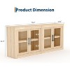 TackView 70.8" Sideboard Buffet Cabinet with Storage, Mid-Century Modern Accent Cabinet with 4 Doors,for Living Room, Kitchen, Hallway - 4 of 4