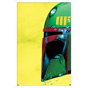 Trends International Star Wars: Archetype - Boba Fett Helmet Framed Wall Poster Prints - 1 of 4