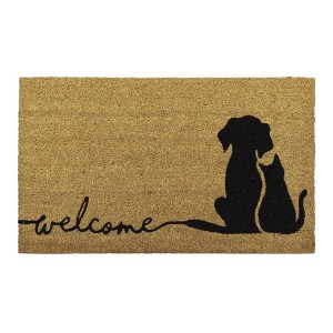 Evideco French Home Goods Sheltered Coir Doormat 30x18 Inch - 1 of 4