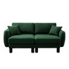 2-Seater Loveseat Sofa with Shell-Arm Design, Cylindrical Fabric Legs & Plush Foam - 4 of 4