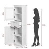 YESFASHION 67" Tall Bathroom Cabinet, Narrow Storage Cabinet, Adjustable Shelves, Floor Cabinet for Laundry Room, Kitchen, Living Room, Small Space - 2 of 4