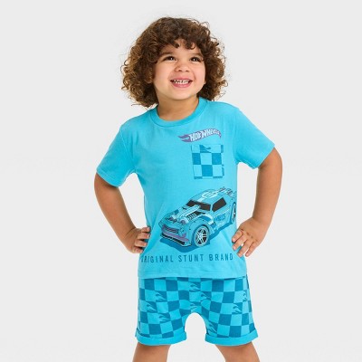 Image of Toddler Boys' Hot Wheels Top and Bottom Set - Blue 12M