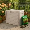 IRIS USA 35-Gallon Outdoor Deck Storage Box, Lockable & UV-Protected, Weather-Resistant Patio Storage for Cushions, Beige - 2 of 4