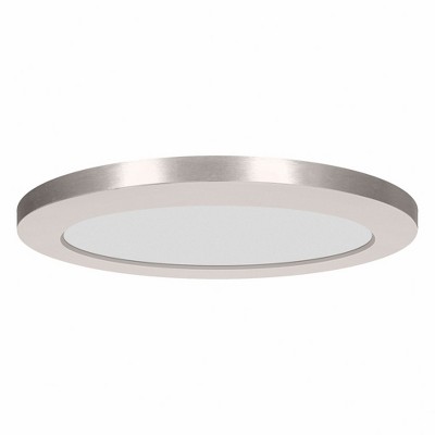 ModPLUS Slim LED Chrome Flush Mount Ceiling Light, 12"