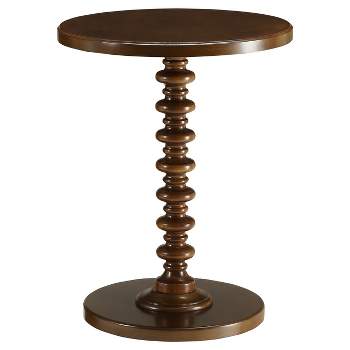 Acton Single Leg End Table Walnut - Acme Furniture