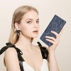 BEAFUP Floral Carved Ladies Long Wallet,with 11 Credit Card Slots and 1 Clear Windows,Bifold Leather RFID Blocking Designer Credit Card Holder - 2 of 4