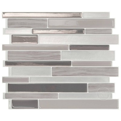 Milano Grigio Peel and Stick Vinyl Backsplash Tiles, 4-Pack