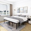 Lirago 14" Heavy Duty California King Metal Bed Frame 3000lbs Capacity No Box Spring Underbed Storage Black - 2 of 4