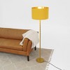 VYNXARIA 58"H Modern Floor Lamp for Living Room, Tall Corner Lamp for Bedroom & Office Lighting, Orbit Floor Lamp Ochre and Gold - 2 of 4