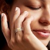 Ross-Simons Diamond Sunflower Ring in Sterling Silver and 18kt Gold Over Sterling - 2 of 4