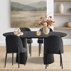 5 Piece Dining Set for 4,Black Extendable Dining Table with 4 Upholstered Armless Dining Chairs for Dining Room,Kitchen-Maison Boucle - 2 of 4
