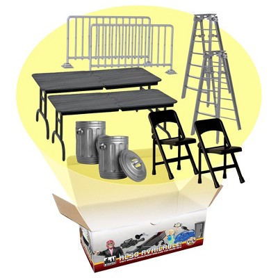 Wrestling Figure Break Room Accessory Set - Breakable Wall, Bench & Chairs For 6-8 Inch Action Figures