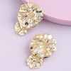 SOHI Women's Gold Textured Drop Earrings - 2 of 3