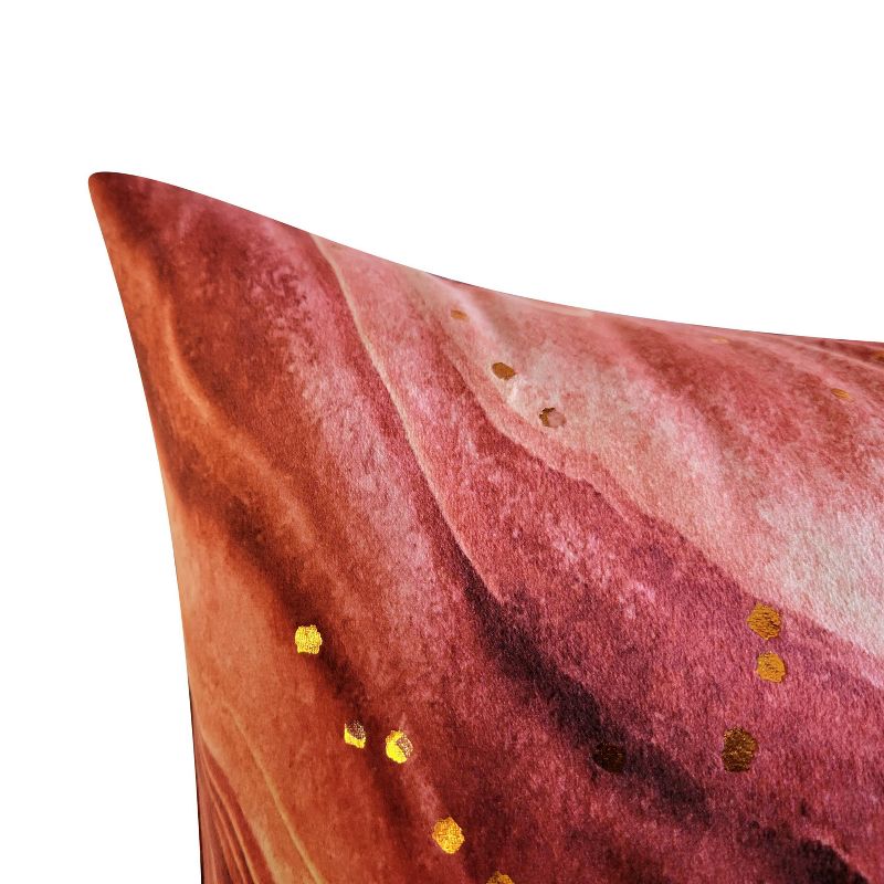 20&#34;x20&#34; Oversize Lava Printed with Metallic Velvet Square Throw Pillow Copper - Edie@Home, 4 of 7