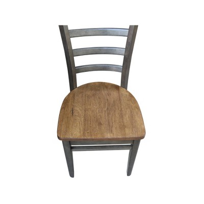 Emily High Ladderback Black Wood Side Chair
