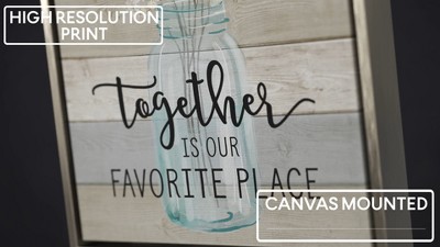 Tropical Layered Summer Palms Gray Framed Canvas Print, 25 x 31