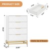 4-Drawer Dresser for Bedroom & Closet Tall Chest with Soft-Close Glides, Anti-Tip Kit  36.22" H Space Saving Storage Organizer - 3 of 4