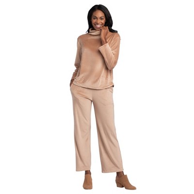 Softies Feather Velour Funnel Neck Lounge Set