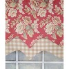RLF Home 3" Rod Pocket High Quality Fabric Basili D-Regal Valance for Windows 50" x 17" Red - 3 of 4