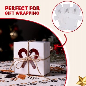 Joyfy 36-Pack Christmas Cookie Boxes - 4"x4" White Bakery Gift Boxes with Window for Cupcakes, Donuts & Holiday Treats - 1 of 4