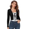 Long Sleeve Cropped Cardigan for Women Casual Jacquard Tie Front Shrug Sweater - 3 of 4