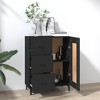 vidaXL Sideboard Black 27.4"x13.4"x35.4" Engineered Wood - 3 of 4