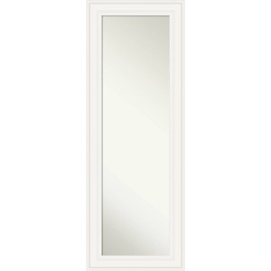 20" x 54" Non-Beveled Ridge White Full Length on The Door Mirror - Amanti Art: Polystyrene Frame, Includes Mounting Hardware - 1 of 4