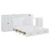 TIRAMISUBEST Queen Size Murphy Bed Wall Bed with USB Port, Large Drawer, and Wardrobe/Desk Combo, Versatile Murphy Cabinet Bed, Space Saving Design - 4 of 4