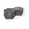 Meridian Furniture,Hexagon Brushed Chrome Coffee Table - 3 of 4
