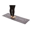 55" x 19" Bless This Food Kitchen Runner Rug - J&V Textiles: Off-White Indoor Kitchen Floor Mat, Low Pile, Multi-Stripe - 4 of 4