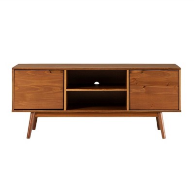 Diane Solid Wood Mid-Century Modern TV Stand for TVs up to 65" - Saracina Home