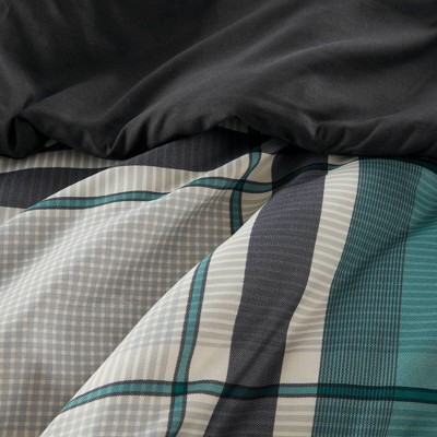 Intelligent Design Queen Rick Plaid Microfiber Soft Comforter Set with Bed Sheet Teal Blue: Hypoallergenic, OEKO-TEX Certified, 9pc — фото 6