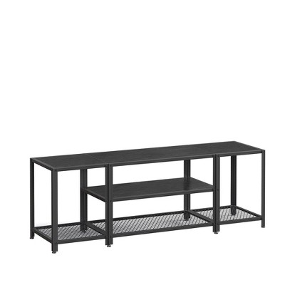 VASAGLE TV Stand Industrial Entertainment Center, Modern TV Console with Open Storage Shelves