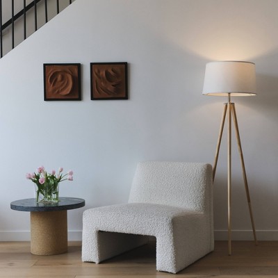 Emma LED Tripod Natural Wood Floor Lamp for Kids' Nursery