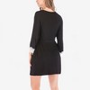 Anna-Kaci Women's Long Sleeve Wrap Robe with Lace Trim and Waist Tie - 2 of 4