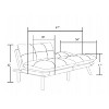 Homy Casa Adjustable Convertible Futon Sofa Bed with Cushioned Backrest for Living Room or Guest Room, Cream - 3 of 4