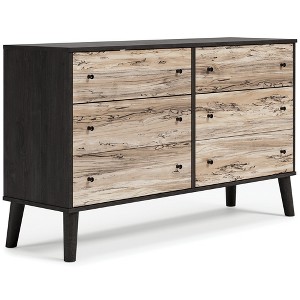 Signature Design by Ashley Contemporary Piperton Dresser, Two-tone Brown/Black - 1 of 4
