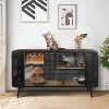 Gulches Spacious Cat House with Tempered Glass for Living Room, Corridor, Study and Other Spaces in Black - 4 of 4