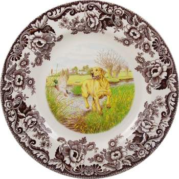 Spode Woodland 10.5” Dinner Plate, Perfect for Thanksgiving and Other Special Occasions, Made in England, Dog Motifs