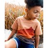 Deux par Deux Boy Printed Organic Cotton Tee Orange Sunset - 2 of 4