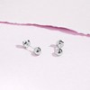 Girls' Classic Ball Screw Back 14k White Gold Earrings - In Season Jewelry - 4 of 4