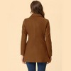 INSPIRE CHIC Women's Christmas Peter Pan Collar Double Breasted Long Trench Winter Pea Coat - 4 of 4
