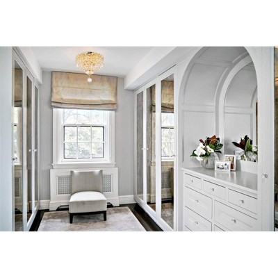 Gold Flush Mount Light with Clear Royal Cut Crystal Trim