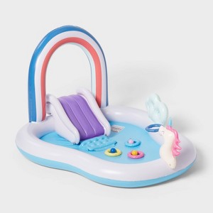 70'' x 92'' x 50'' Play Center Update 34 gal Novelty Kiddie Pool Rainbow - Sun Squad™ - 1 of 4